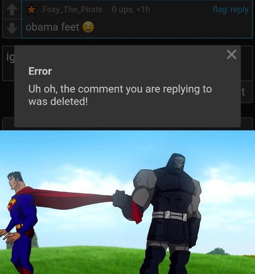 image tagged in darkseid pulling superman cape | made w/ Imgflip meme maker