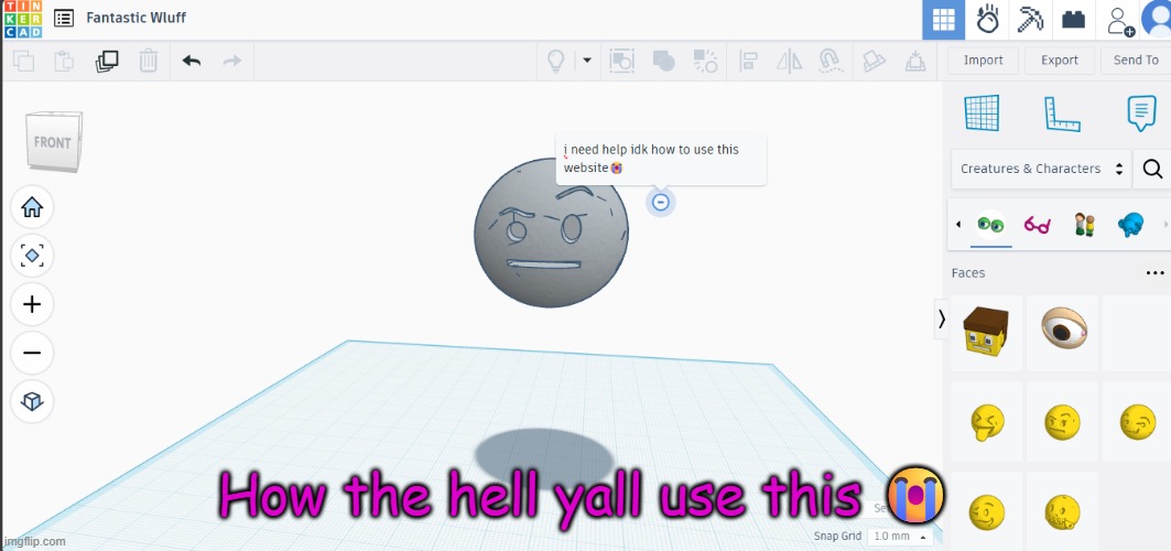 im trying to make a persona kinda like Claire | How the hell yall use this 😭 | made w/ Imgflip meme maker