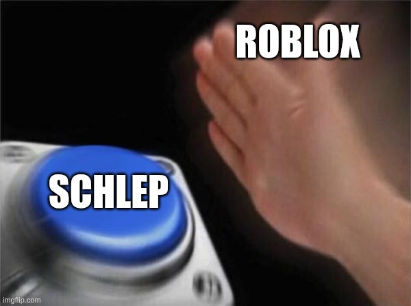 true | ROBLOX; SCHLEP | image tagged in memes,blank nut button | made w/ Imgflip meme maker