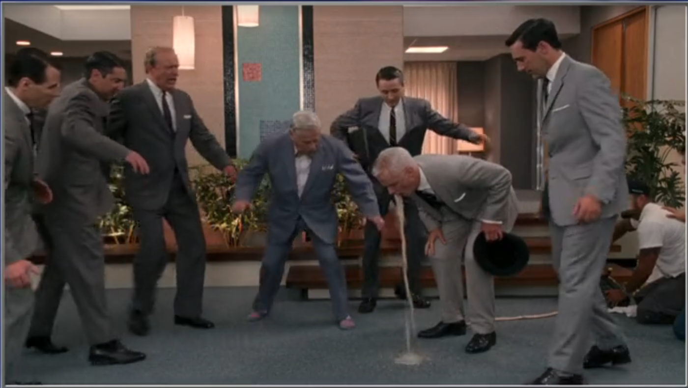 Vomit operators barf machine MAD MEN Blank Meme Template