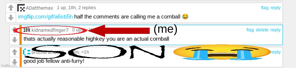 im crine yo ???????? | (me) | image tagged in corny,sybau,bum,loser,when losers attack | made w/ Imgflip meme maker