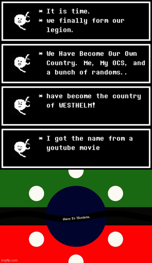 I have made a country and settled in the Ashlands. the flag has meaning! | image tagged in the flag of westhelm | made w/ Imgflip meme maker