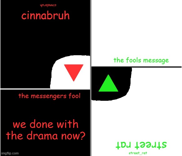 street rat n cinnabruh announcement | we done with the drama now? | image tagged in street rat n cinnabruh announcement | made w/ Imgflip meme maker