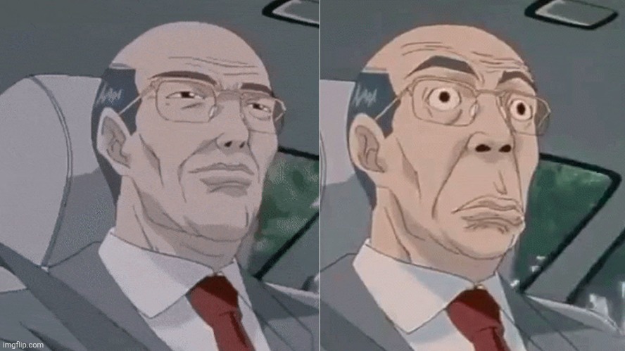 Shocked anime driver | image tagged in shocked anime driver | made w/ Imgflip meme maker
