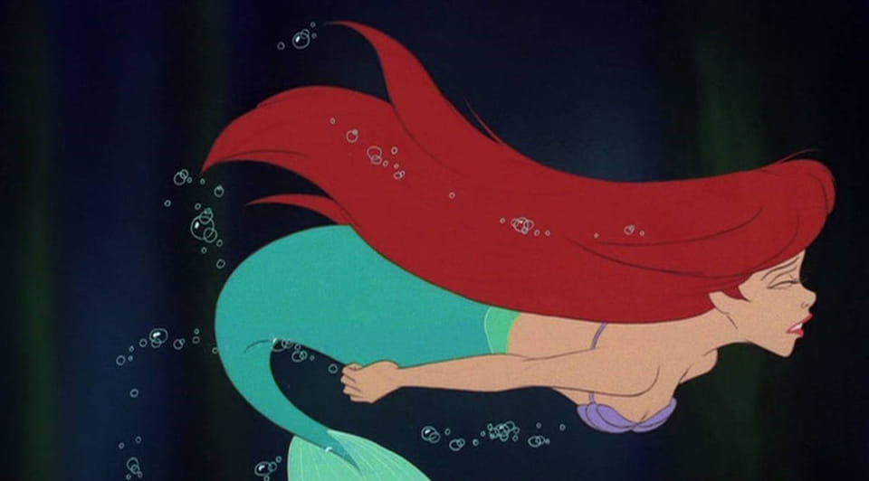 Ariel swimming away from home Blank Meme Template