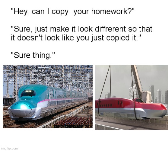 Mumbai–Ahmedabad high-speed rail corridor Be like: | image tagged in hey can i copy your homework | made w/ Imgflip meme maker