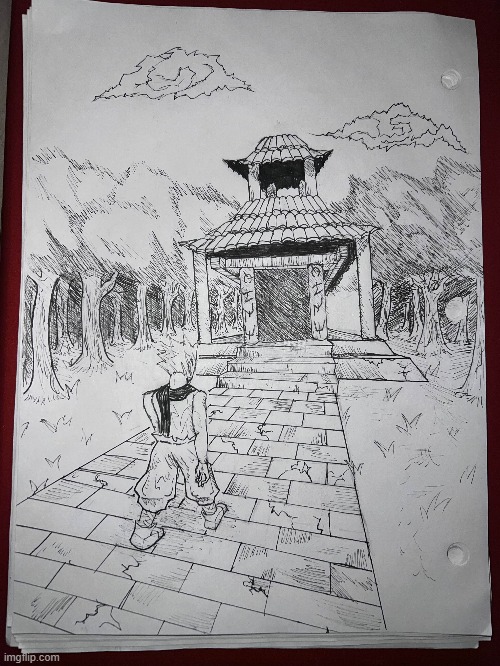 Trying backgrounds for the first time | image tagged in drawing,art | made w/ Imgflip meme maker