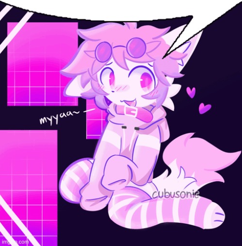 Femboy Boykisser Speech Bubble | image tagged in femboy boykisser speech bubble | made w/ Imgflip meme maker