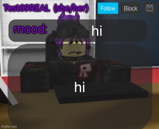 Test09 Jane Doe temp v2 | hi; hi | image tagged in test09 jane doe temp v2 | made w/ Imgflip meme maker