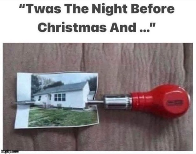 Awl or all? | image tagged in christmas,christmas eve,house,night,bad pun | made w/ Imgflip meme maker