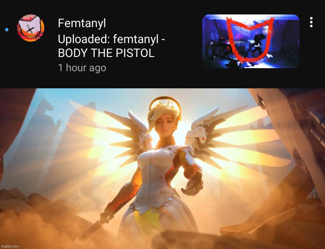 "'thank you femtanyl' we all say in unison" | image tagged in savior mercy | made w/ Imgflip meme maker