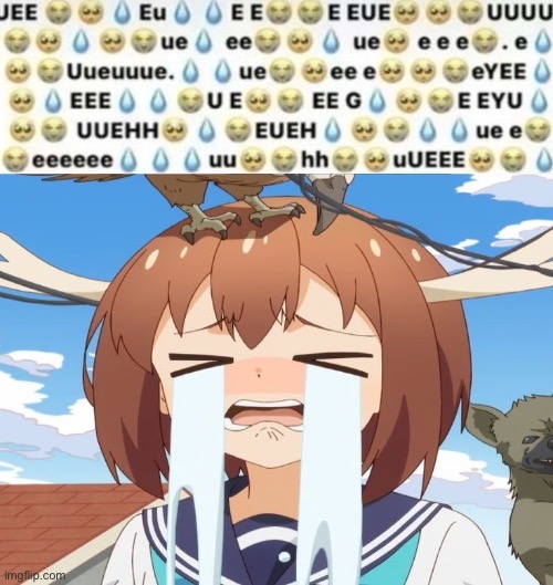 Uee eu e e e eue uuuu | image tagged in my deer friend nokotan,yuri | made w/ Imgflip meme maker
