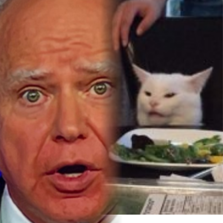 Tim Walz and Smudge Blank Meme Template