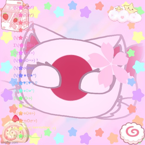 Japan countryball kawaiicore edit~ (\(❀>O<^) ɴʏᴀ~ | image tagged in countryballs,kawaii,japan,nippon,cute,cutecore | made w/ Imgflip meme maker