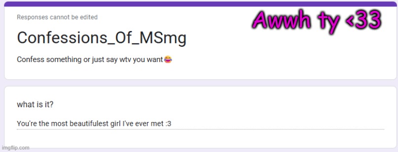 Awwh ty <33 | made w/ Imgflip meme maker