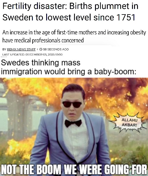 ...... | image tagged in gangnam style psy,immigration,europe,sweden,islam | made w/ Imgflip meme maker