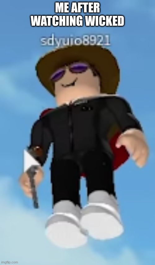 that's really wicked | ME AFTER WATCHING WICKED | image tagged in wicked,fun | made w/ Imgflip meme maker