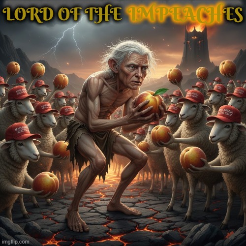 LORD OF THE IMPEACHES | IMPEACH DONALD TRUMP AND LOCK UP ALL MAGA TERRORISTS; LORD OF THE                          ES; IMPEACH | image tagged in impeach,trump,maga,terrorist,lord of the rings,gollum | made w/ Imgflip meme maker