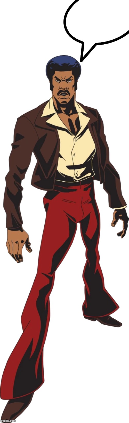 Black Dynamite External Monologue | image tagged in black dynamite,animated,external monologue,blank white template | made w/ Imgflip meme maker