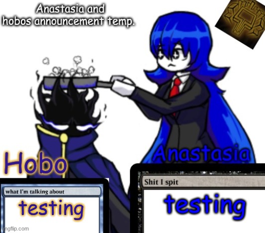 finished me and my brothers shared temp | testing; testing | image tagged in anastasia and hobo's shared temp | made w/ Imgflip meme maker