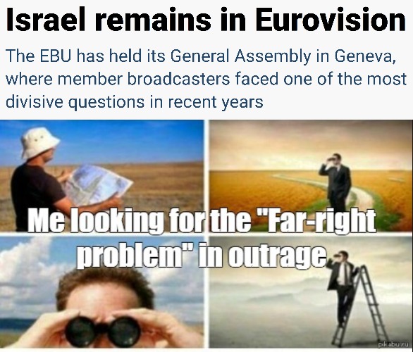 Only the far left makes something "the most divisive question" | image tagged in israel,eurovision,pop culture,culture,politics | made w/ Imgflip meme maker