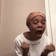 Girl screming Blank Meme Template