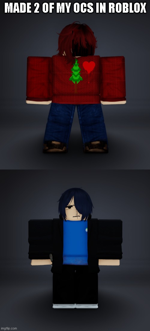 MADE 2 OF MY OCS IN ROBLOX | image tagged in roblox,ocs,oc | made w/ Imgflip meme maker