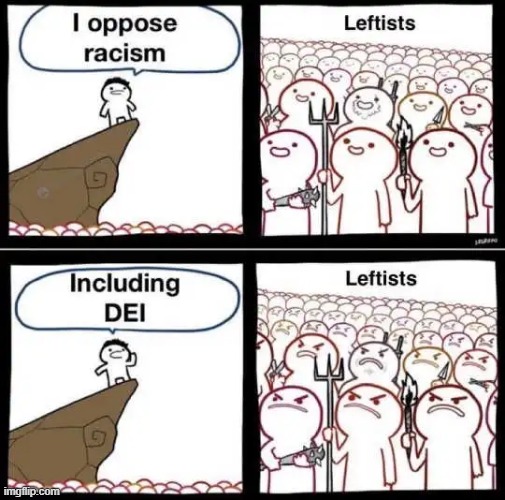 I believe the left supports racism against Caucasians via DEI | image tagged in diversity,equity,intolerance,not inclusion,that's racist,racism | made w/ Imgflip meme maker