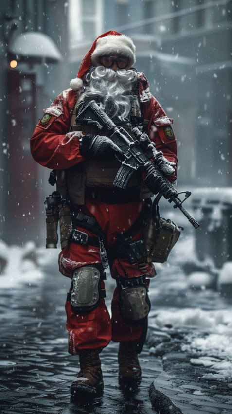 Tactical Santa Blank Meme Template