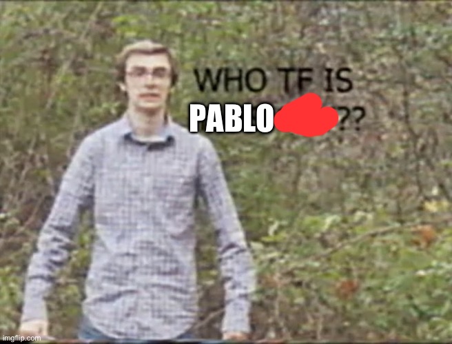 who tf is this guy? | PABLO | image tagged in who tf is this guy | made w/ Imgflip meme maker
