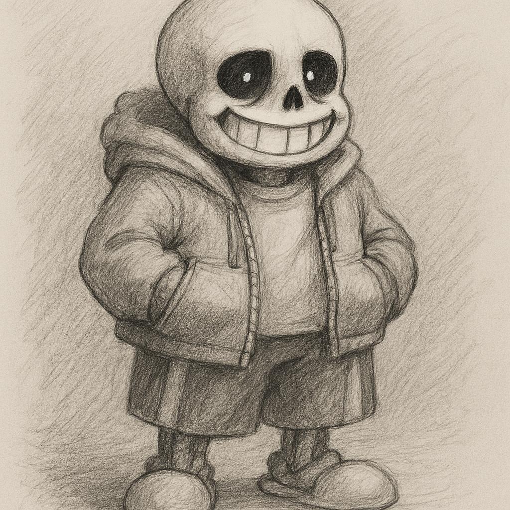 sans the skeleton from undertale Blank Meme Template