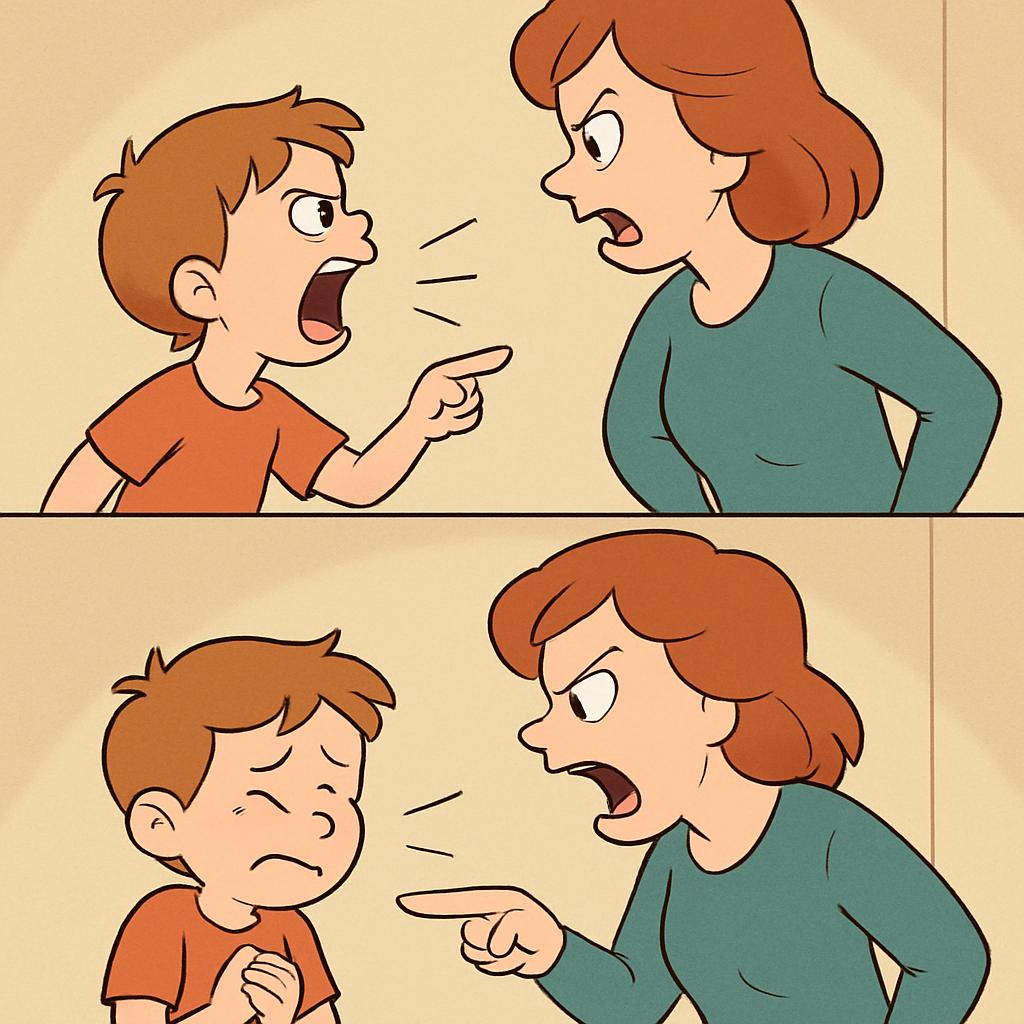 Yelling to Yelled At Blank Meme Template