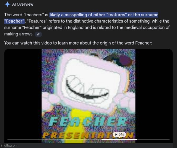 yes tenna invented the word feature | image tagged in deltarune,aioverview,googleai | made w/ Imgflip meme maker
