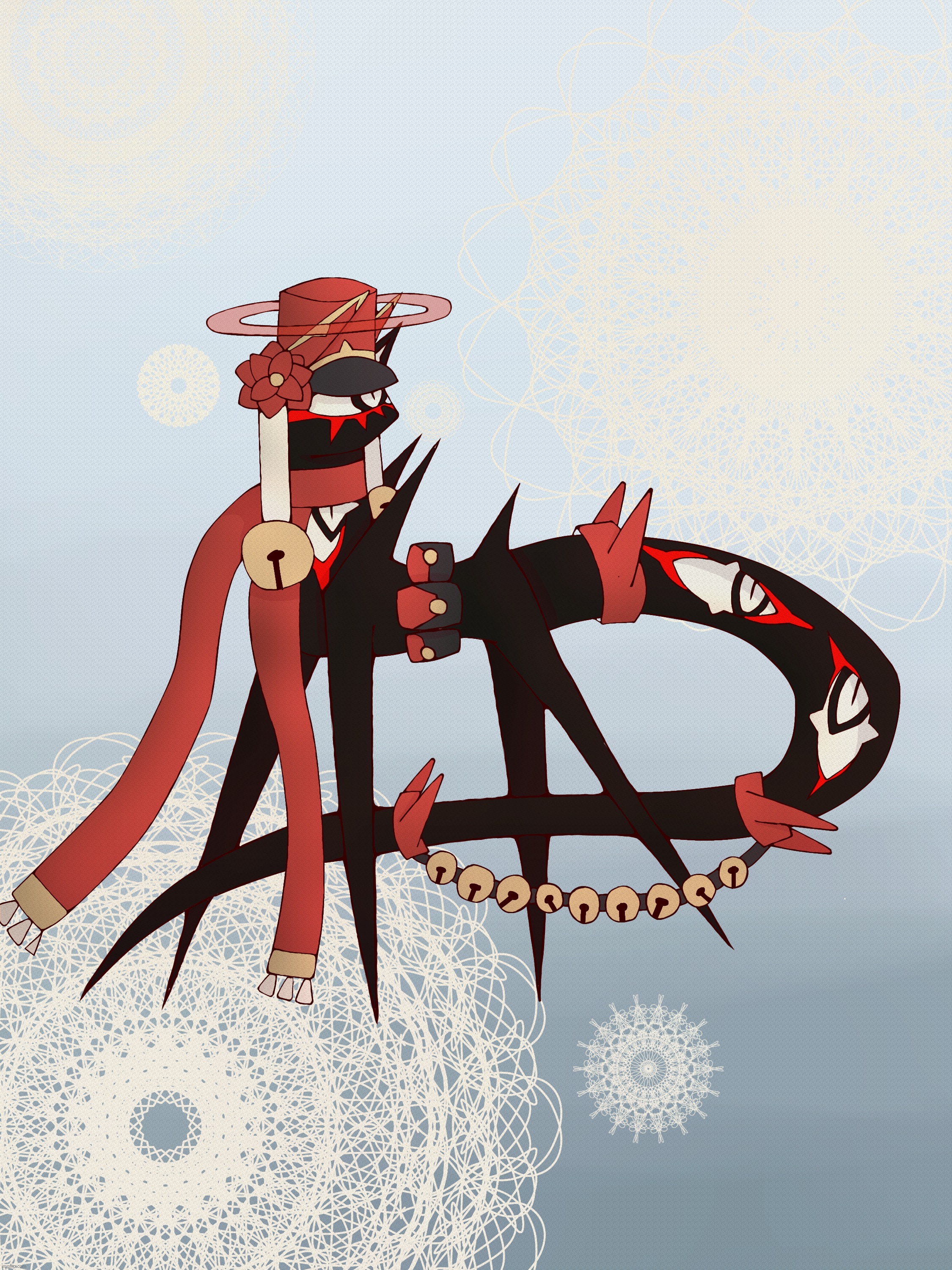 Mugen the Christmas Messenger | image tagged in hes so festive yall | made w/ Imgflip meme maker