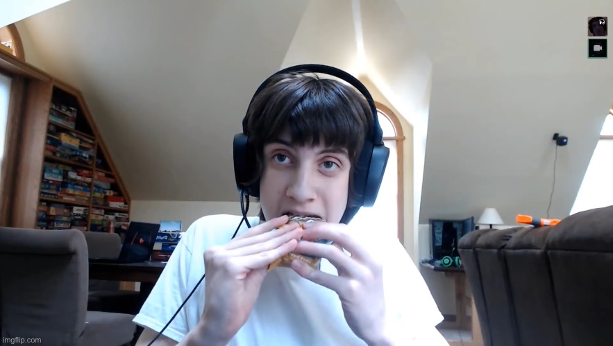 Npesta eating a Clif Bar | image tagged in npesta eating a clif bar | made w/ Imgflip meme maker