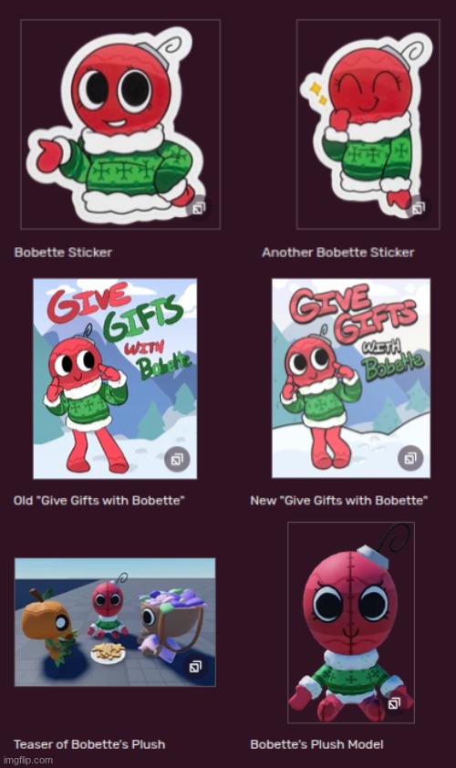 Upcoming Christmas Stuff.mp3 | image tagged in bobette,dandy's world | made w/ Imgflip meme maker