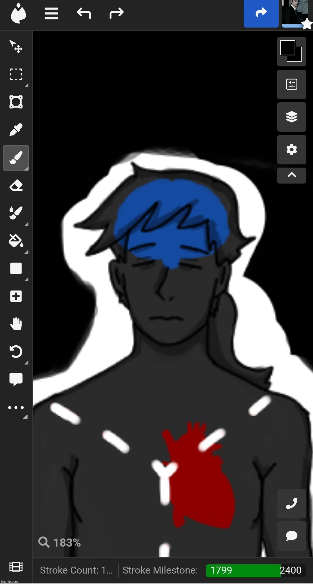 Closeup of smth im working in | image tagged in drawing | made w/ Imgflip meme maker