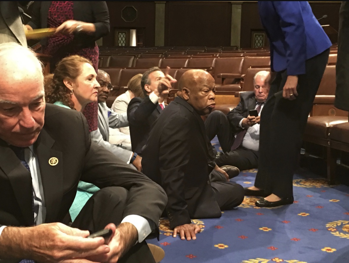 Democrats Sit-In Blank Meme Template