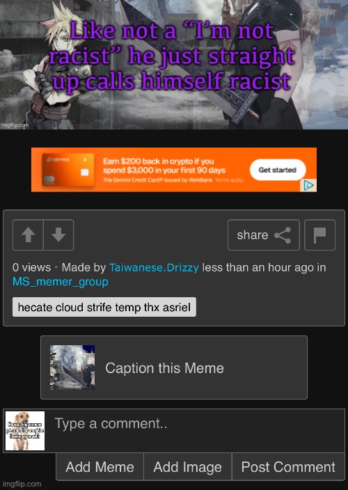 made w/ Imgflip meme maker