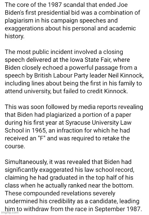 The Serial Liar (1/2) [In light of his most recent gaffe, I thought this needed sharing] | image tagged in joe biden,pathological liar,plagiarism,repost | made w/ Imgflip meme maker