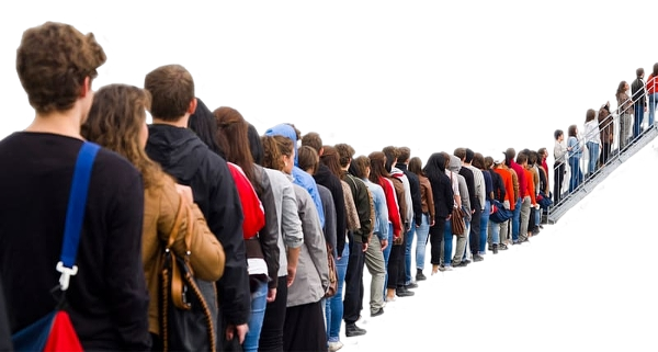 Line of people Blank Meme Template