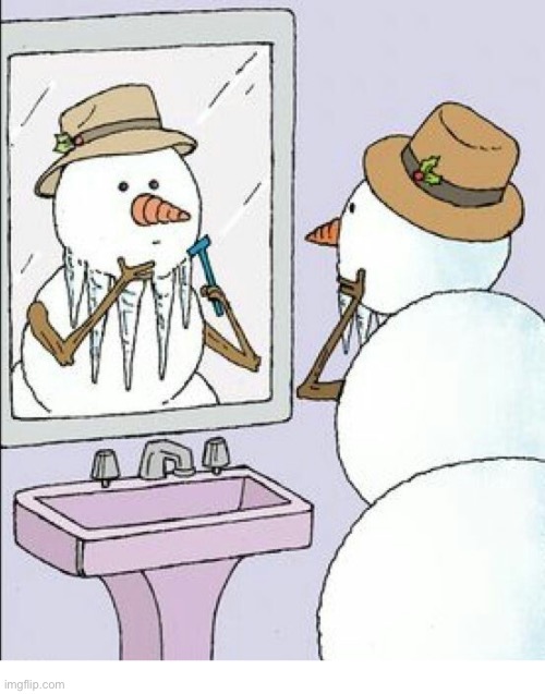 Sunny Street | image tagged in comics,sunny street,snowman,beard,icicles | made w/ Imgflip meme maker