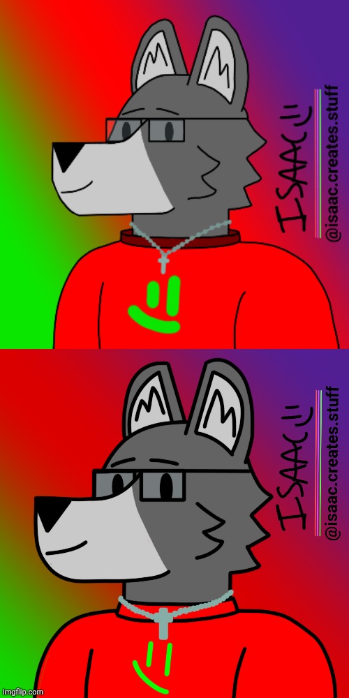 Old and new: which one do you like more? | image tagged in wolf,furry,instagram | made w/ Imgflip meme maker
