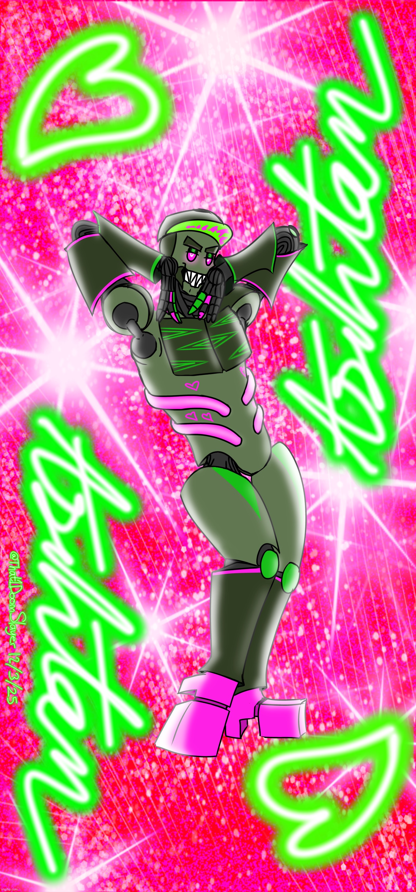 GAY ROBOT JUMPSCARE !!!! | image tagged in drawing,ocs | made w/ Imgflip meme maker