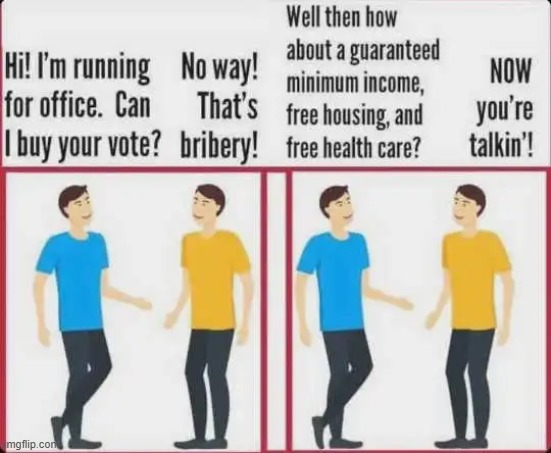 "Free" comes with stipulations.... | image tagged in americans,capitalism,good,communism,democratic socialism,bad | made w/ Imgflip meme maker