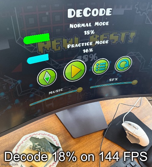Decode 18% on 144 FPS | made w/ Imgflip meme maker