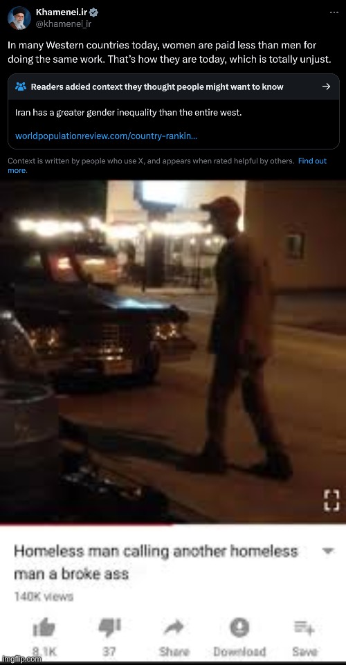 image tagged in homeless man calling another homeless man a broke ass | made w/ Imgflip meme maker