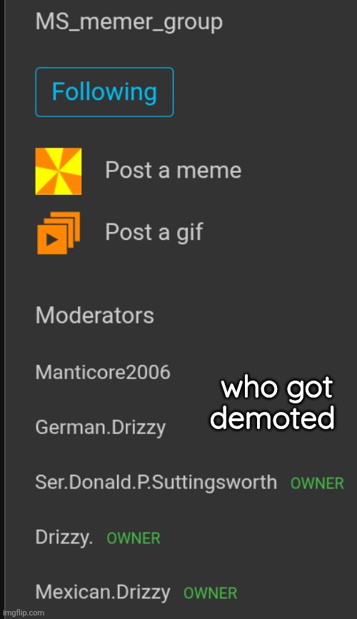 asriel's gone and suddenly Donald and Andrew are a lot closer to the top | who got demoted | made w/ Imgflip meme maker