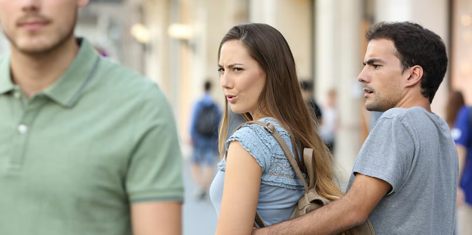 Distracted Girlfriend Blank Meme Template