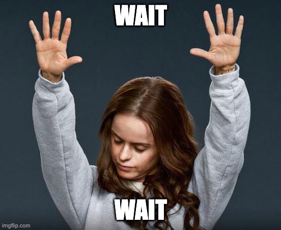 Praise the lord | WAIT WAIT | image tagged in praise the lord | made w/ Imgflip meme maker